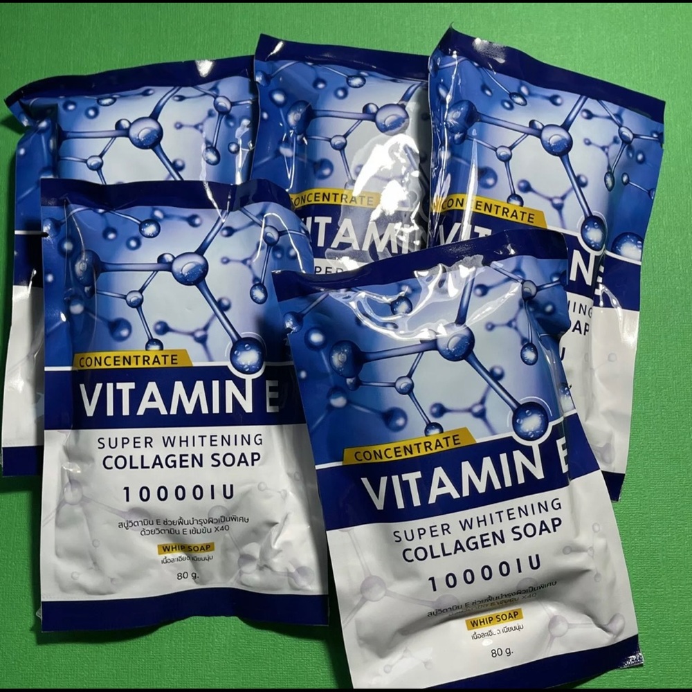 5x Concentrate Vitamin E Super Whitening Collagen Soap 10000 IU Whip Soap
